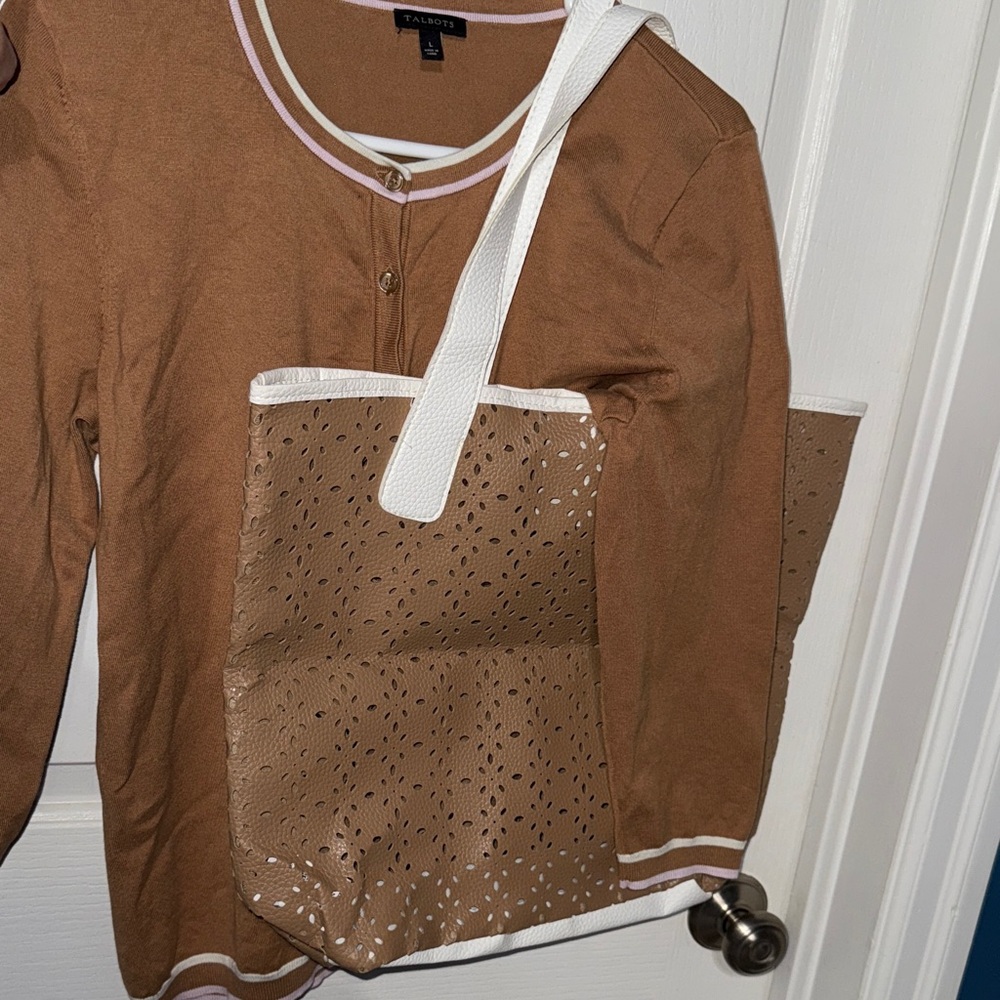 Talbots cardigan w/Saks Fifth Avenue deal
